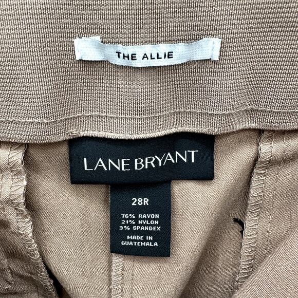 LANE BRYANT NWT Allie Sexy Stretch Straight Leg Pant in Khaki // 28R - Picture 4 of 13